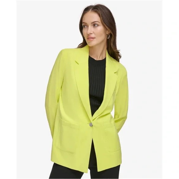 Women's Neon Yellow Blazer - Picture 1 of 2